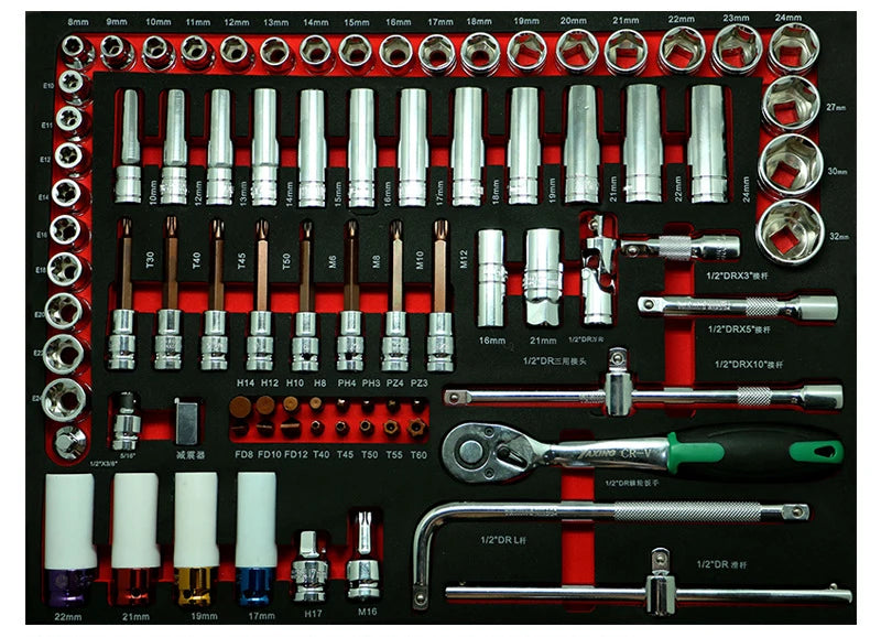 352Pcs Werkzeugset Rolling Box Heavy Duty 7 Schubladen Werkzeugs chrank Wagen Garage Werkstatt Garage Werkzeug kasten Mit Autore
