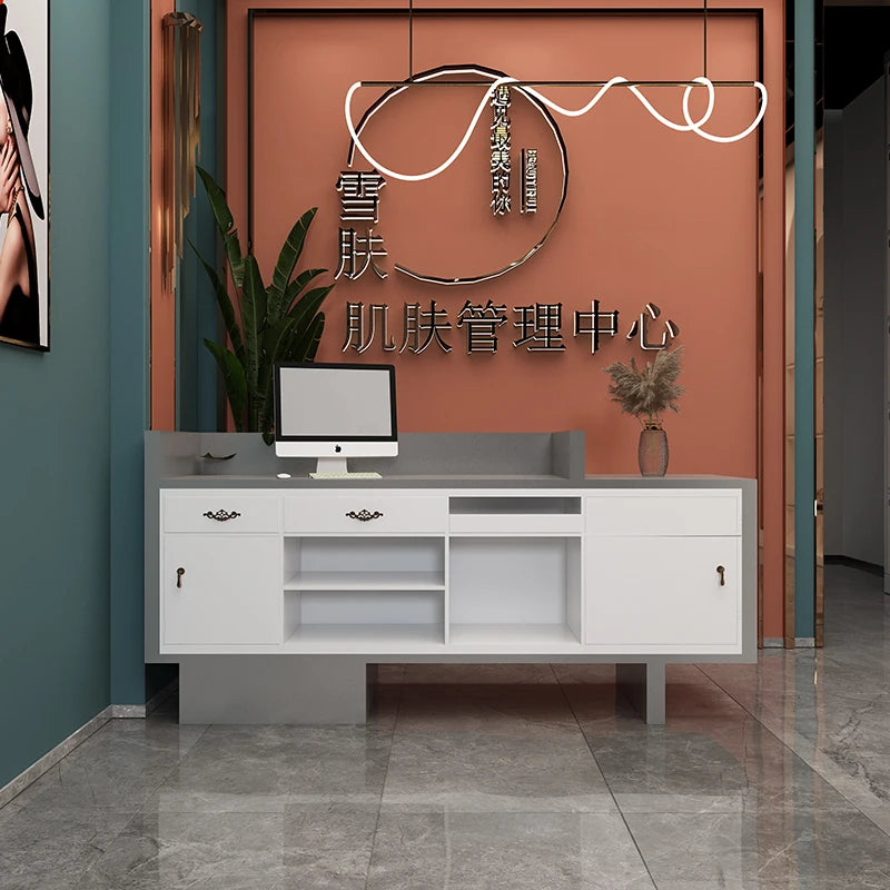 3Beauty salon health club commercial bar table modern minimalist shop cash register company front desk hotel reception desk
