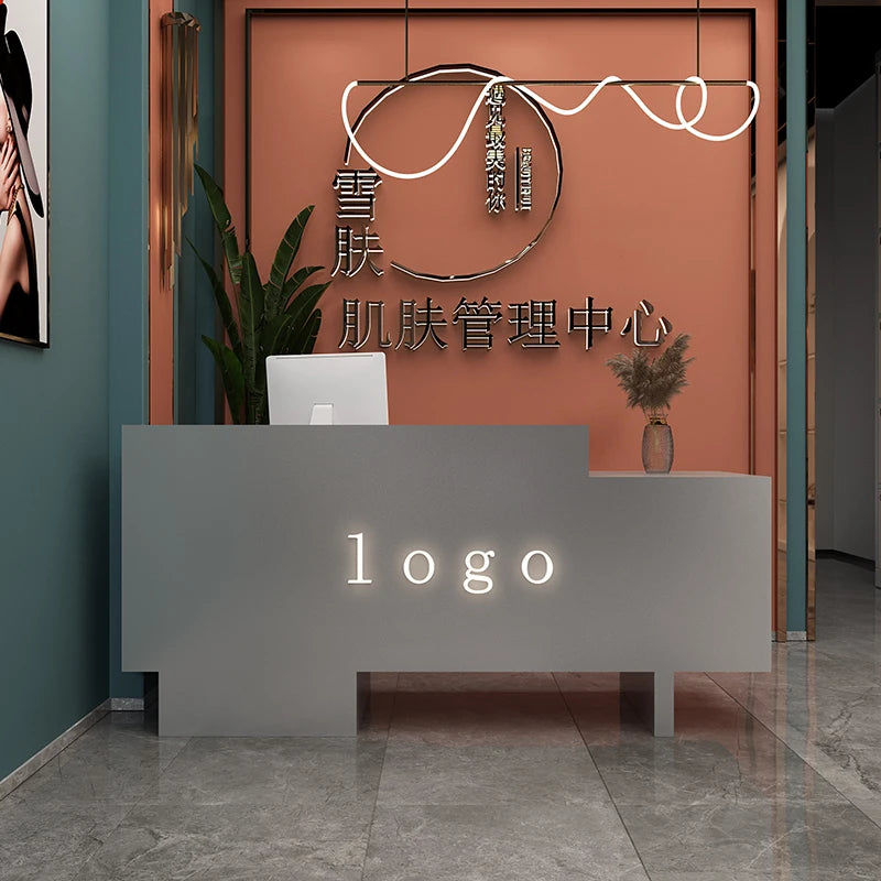 3Beauty salon health club commercial bar table modern minimalist shop cash register company front desk hotel reception desk