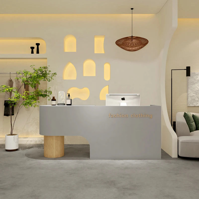 3Company hotel sales department front desk curved reception desk simple modern beauty salon club commercial bar cashier