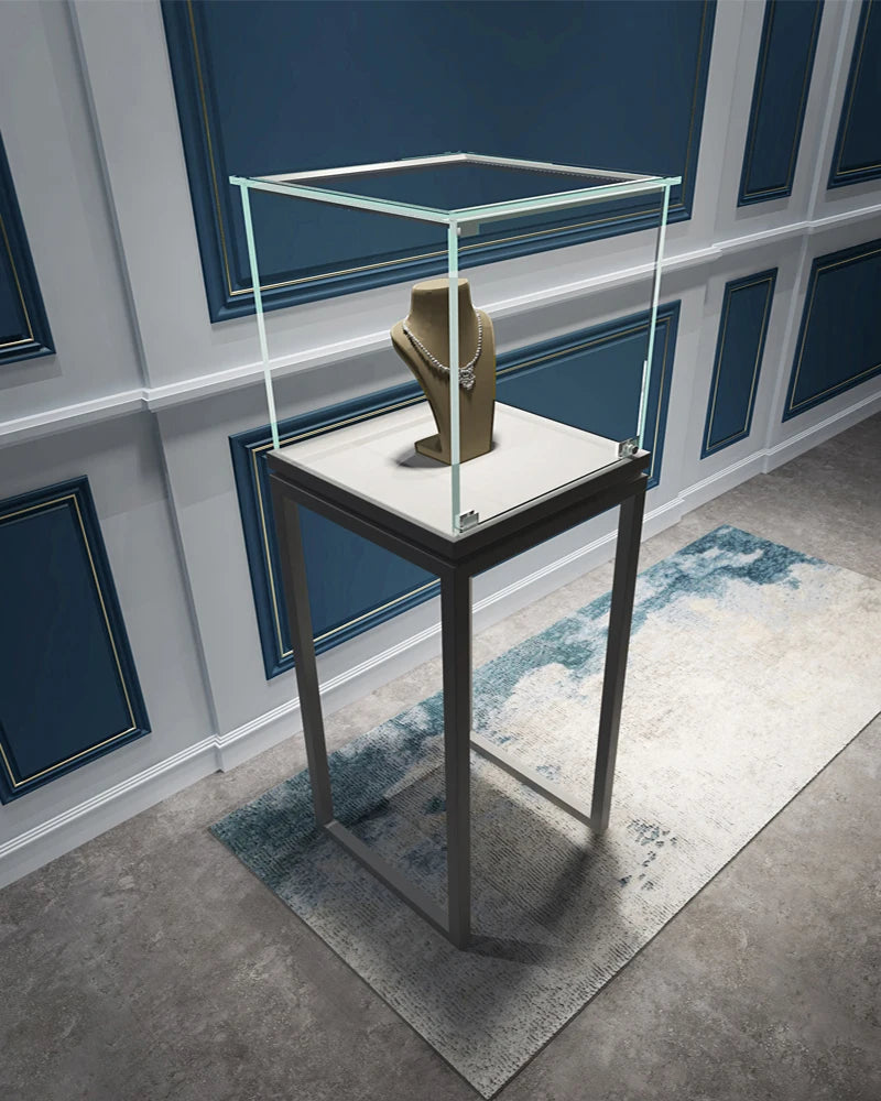 3Custom Jewelry Display Cabinet Glass Counter Boutique Shop Showcase With Lamp Jewelry Low Cabinet Emerald Showcase