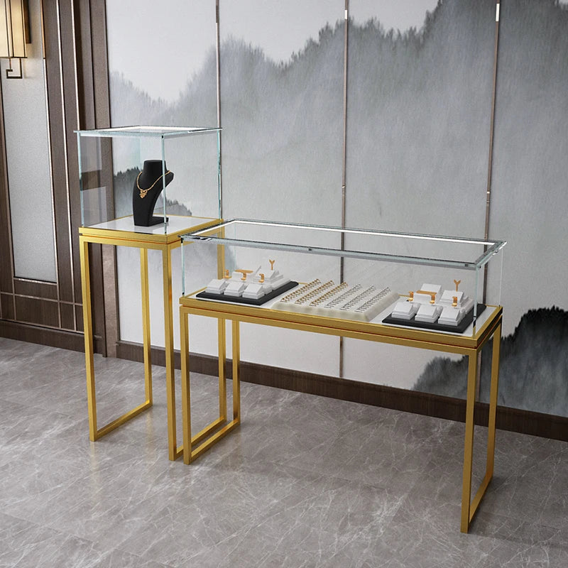 3Jewelry display cabinet jewelry cabinet antique jade glass boutique display rack cabinet storefront shop counter shelf