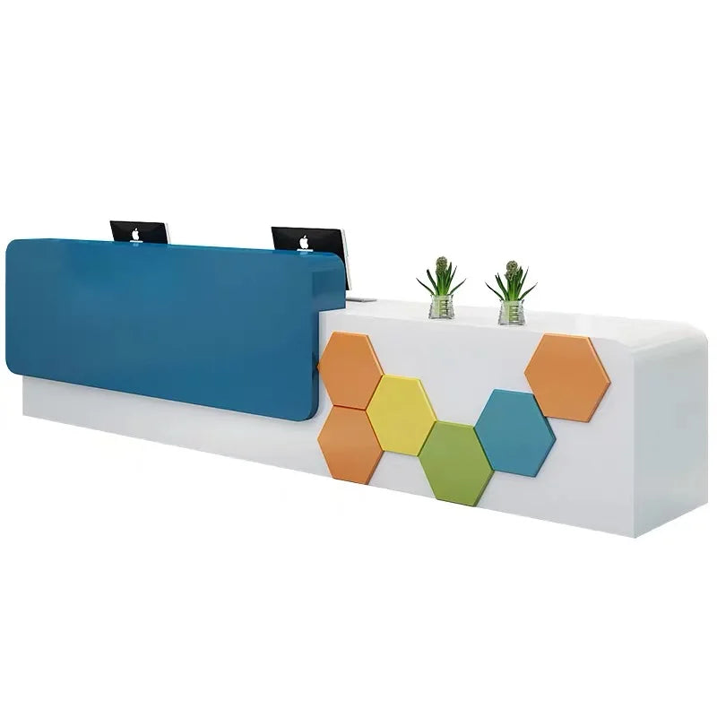 3New front desk training class shopping mall reception desk early education center cashier bar desk desk