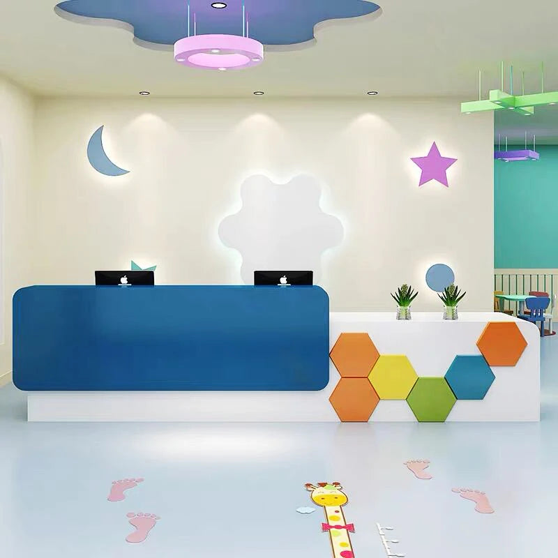 3New front desk training class shopping mall reception desk early education center cashier bar desk desk