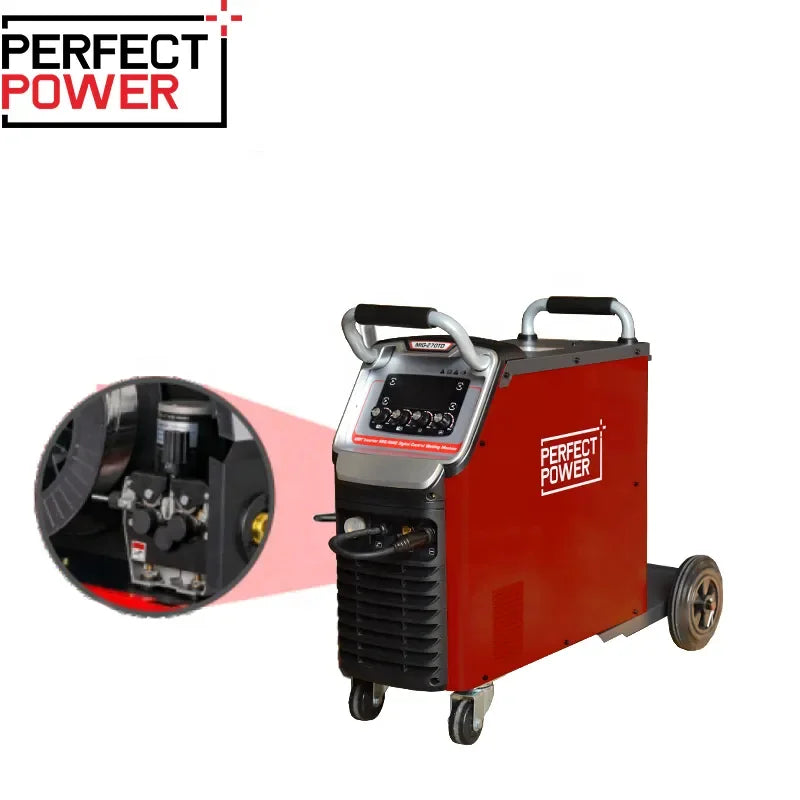 3PH 380V MIG-250TD MIG MAG IGBT INVERTER WELDING MACHINE Standard equipped with cylinder rack 2T/4T function 15kg wire spool