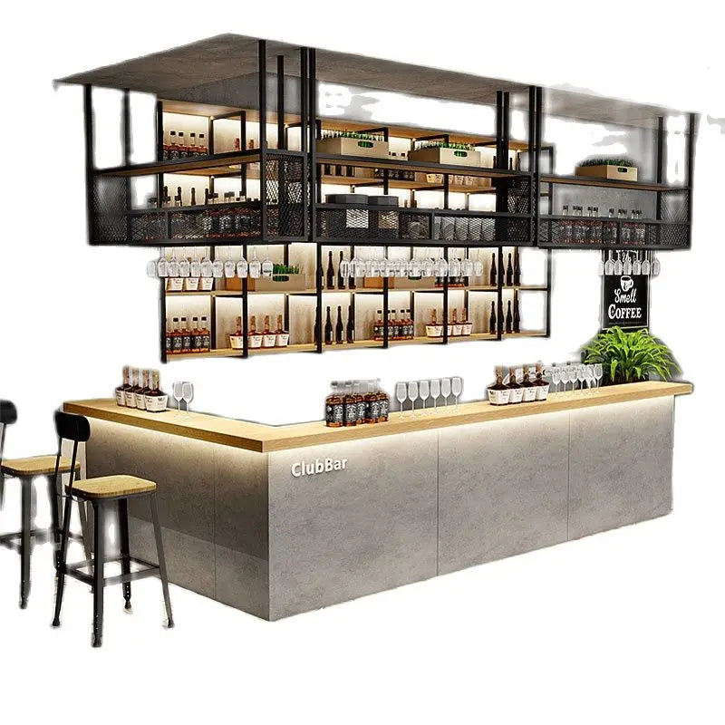 3Retro bar bar table corner music dining bar ball cafe reception desk commercial industrial style
