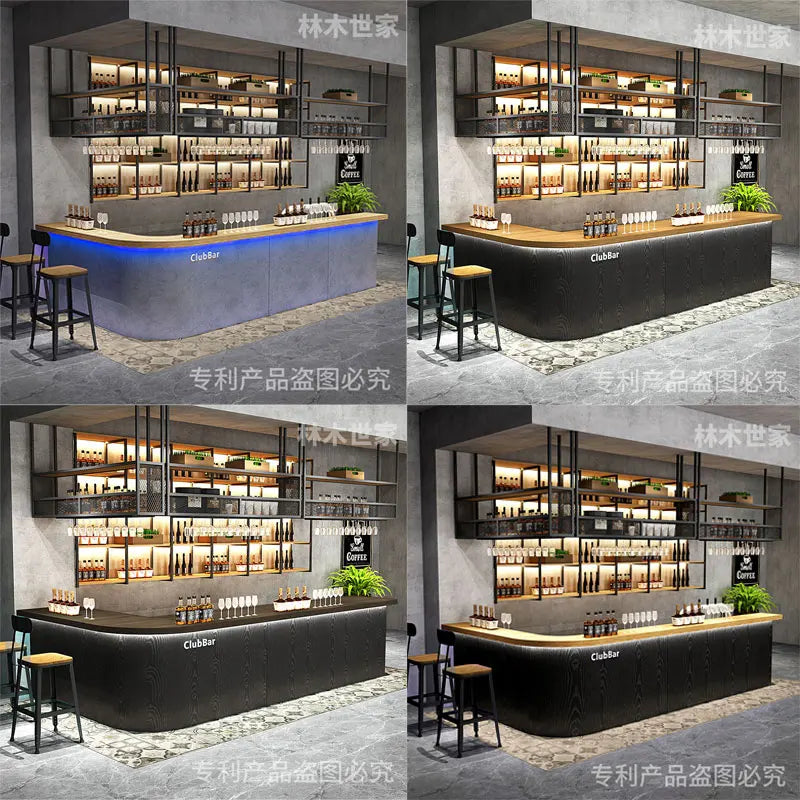 3Retro bar bar table corner music dining bar ball cafe reception desk commercial industrial style