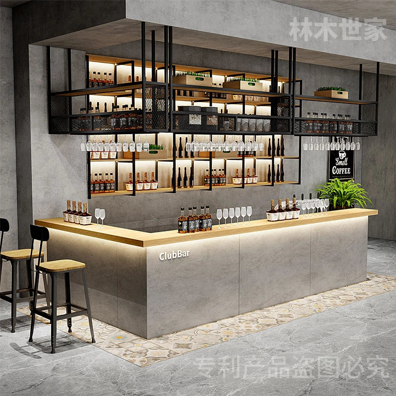 3Retro bar bar table corner music dining bar ball cafe reception desk commercial industrial style