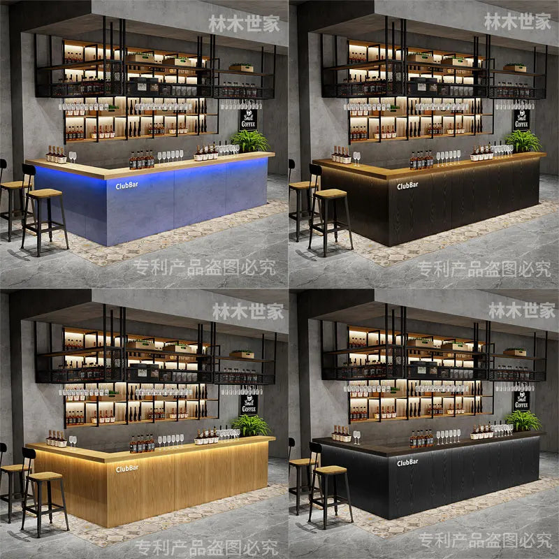 3Retro bar bar table corner music dining bar ball cafe reception desk commercial industrial style