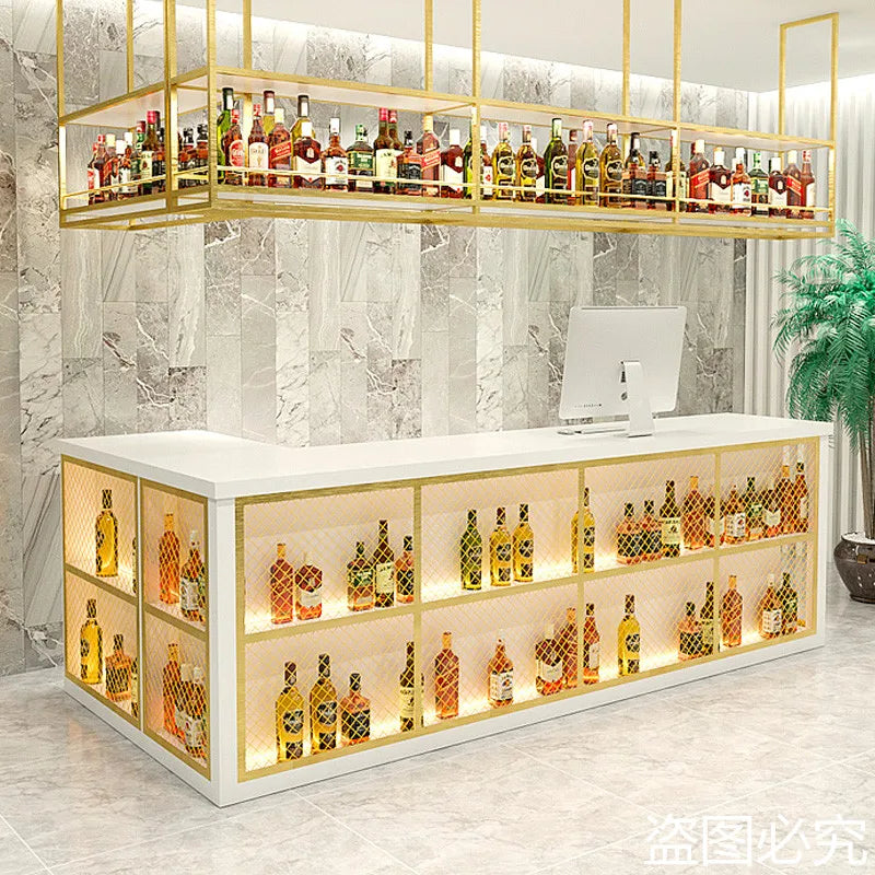 3Retro industrial style cashier counter bar barbecue shop wrought iron bar restaurant gym front desk reception counter corner