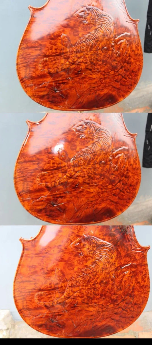 MMOOKA 4/4 Cello Old Birdeye Maple Spruce Nice Finished Powerful Sound Master   #017