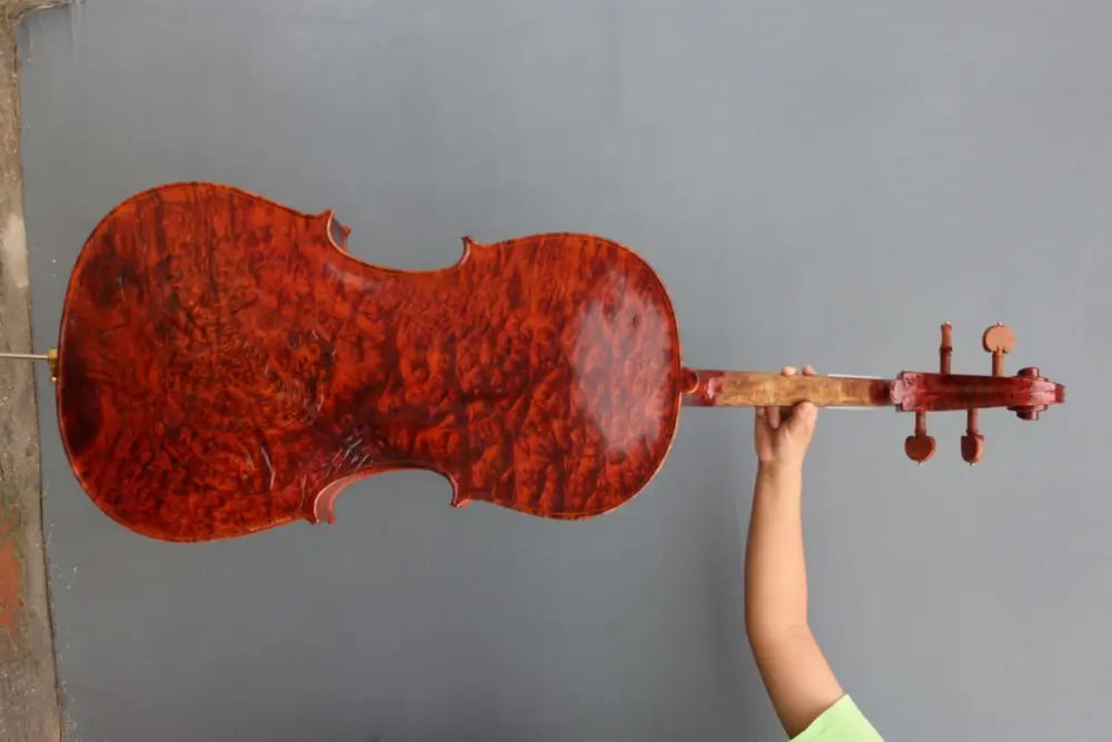 MMOOKA 4/4 Cello Old Birdeye Maple Spruce Nice Finished Powerful Sound Master   #017