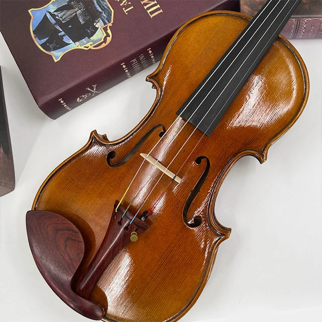 MMOOKA 4/4 Violin Professional Musical Instrument Hand Made Violin With Carbon Bow Case