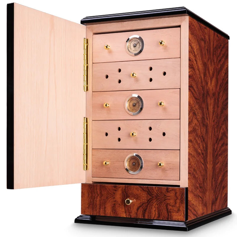 450x270x495mm Solid Wood Cigar Humidor Large-capacity 300 Cedar Wood Multi-layer Professional Mellow Cigarettes Humidor Cabinet