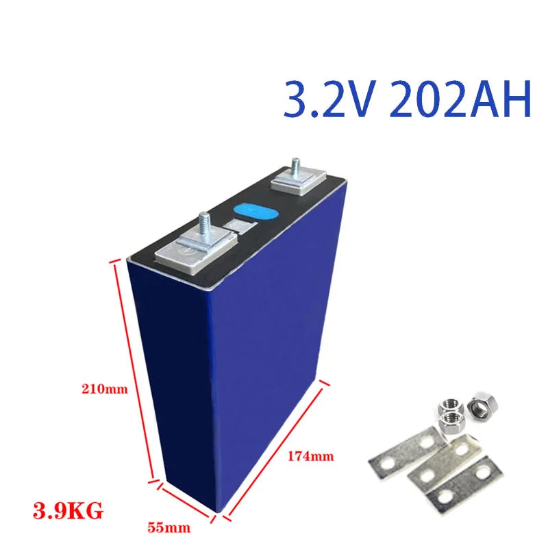 48pcs lifepo4 3.2v 202Ah  lithium battery for diy 72v 200Ah House hold electric supplies AGV Electric vehicle inverter RV