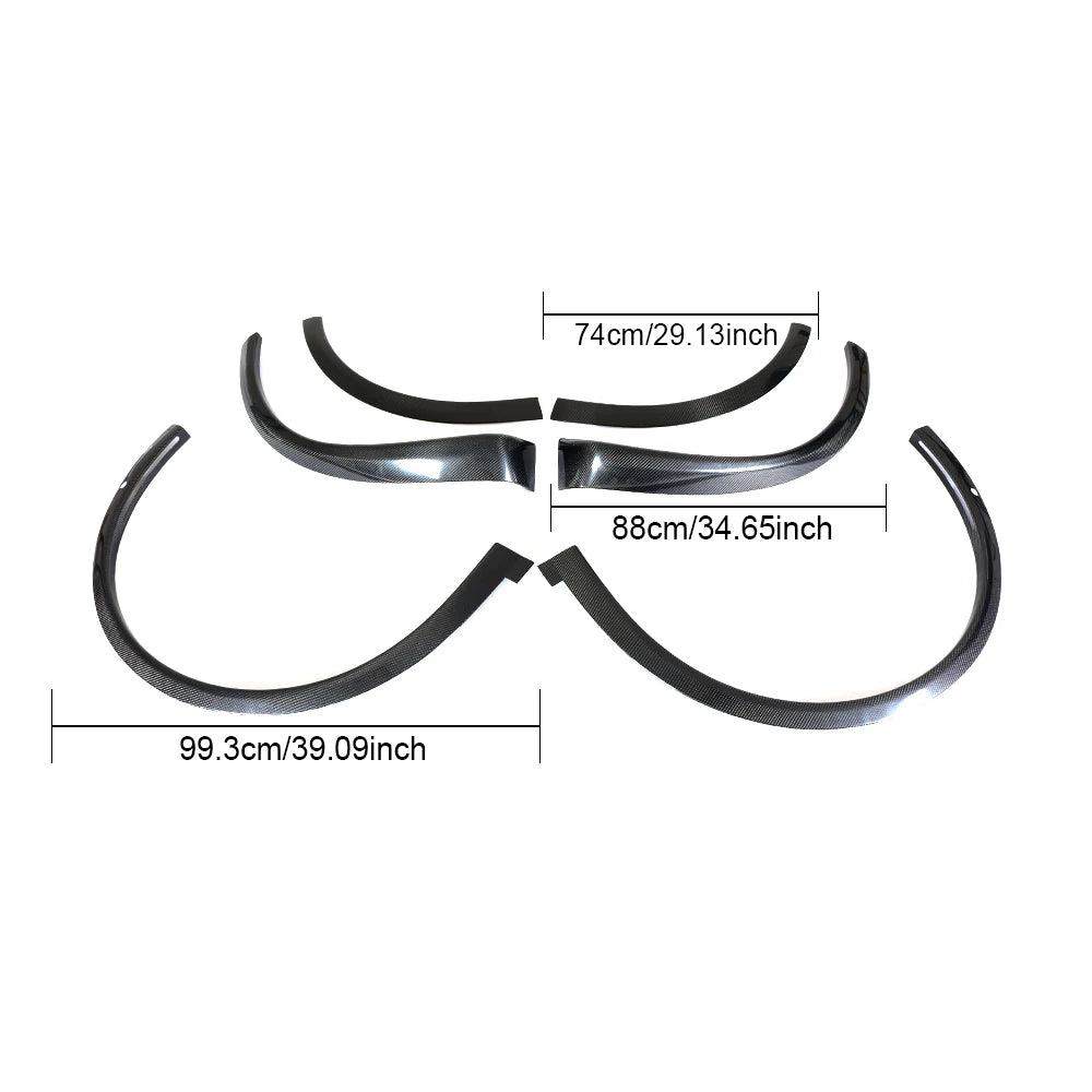 4pcs/set Carbon Fiber Wheel Eyebrow Arch Trim for Model X 2016 2017 2018