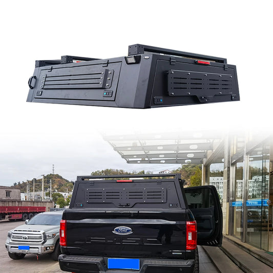 4x4 Offroad Accessories aluminum retractable tonneau cover  Semi-high Bed Canopy For Ford F150 Raptor 2018+