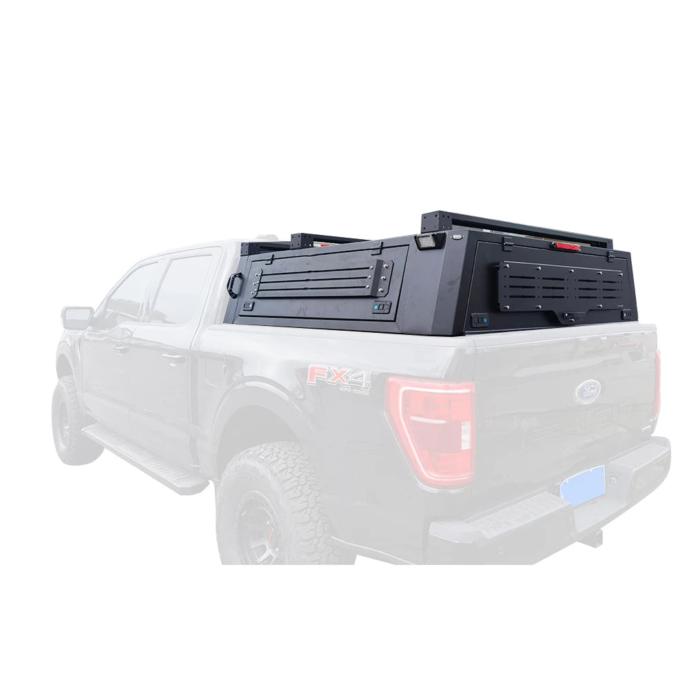 4x4 Offroad Accessories aluminum retractable tonneau cover  Semi-high Bed Canopy For Ford F150 Raptor 2018+