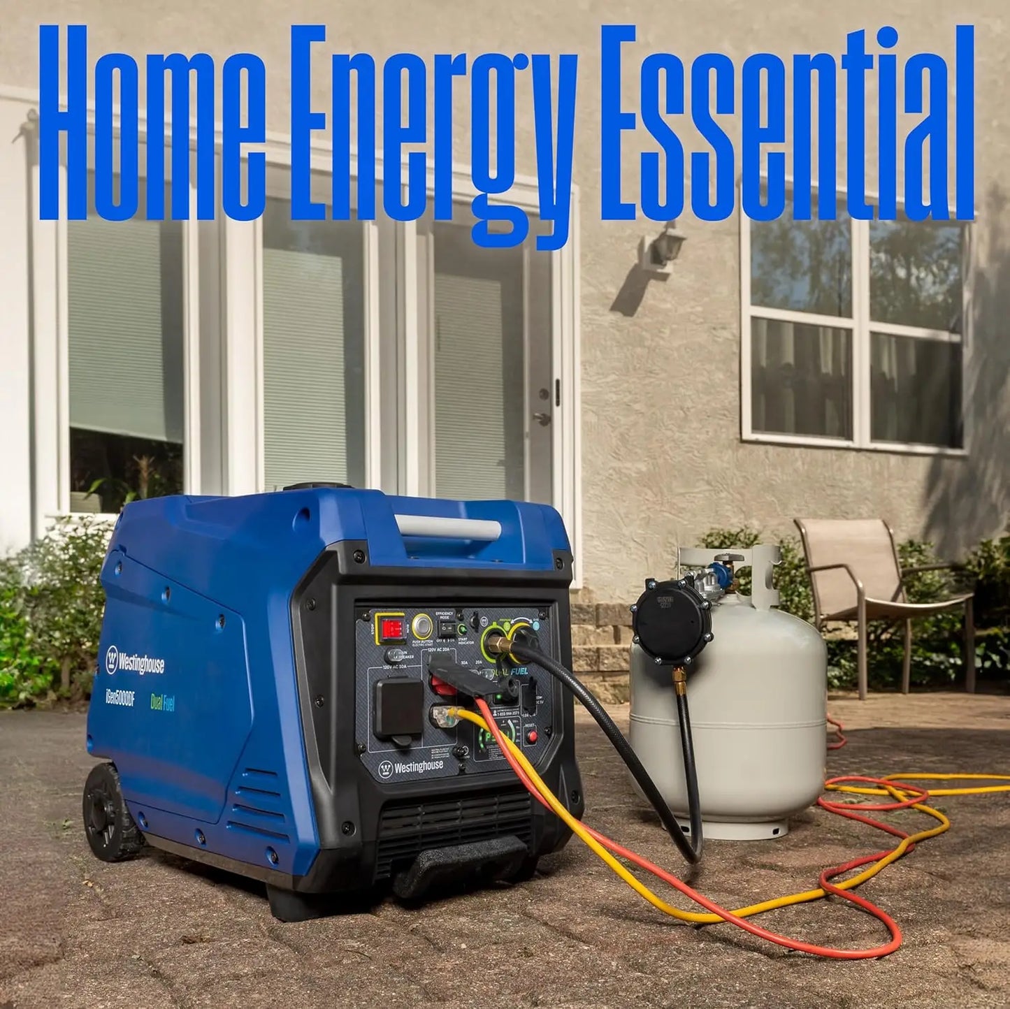 5000 Peak Watt Super Quiet Dual Fuel Portable Inverter Generator Remote Electric Start Gas Propane Powered RV Ready 30A Outlet