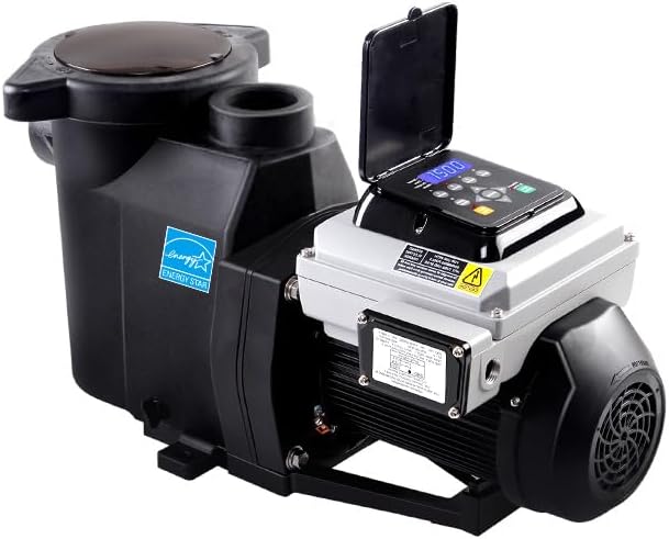 BLUE WORKS 1.5HP Variable Speed Pool Pump, Inground Swimming Pool Pump, 230V, 2 Years Warranty, BLPVS2015P