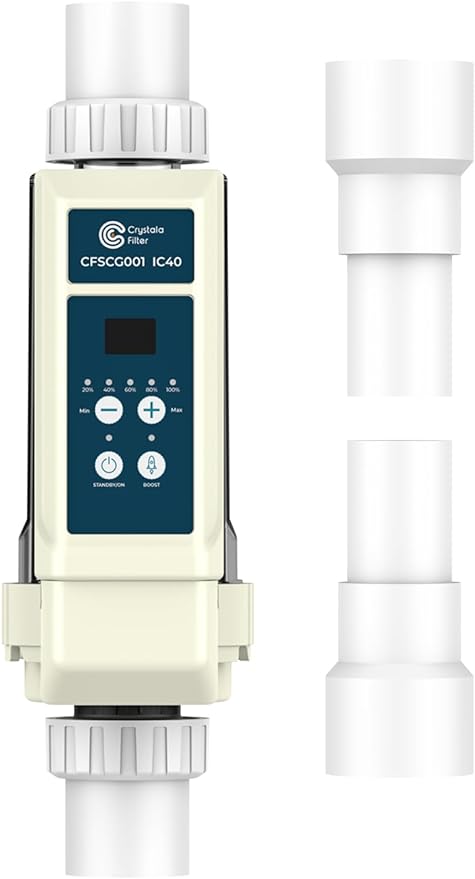 Crystala Filters IC40 Pool Salt Chlorine Generator, Compatible with Pentair 520555 IntelliChlor IC40 Salt Chlorine Generator, up to 40,000 Gallon Pool