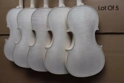 MMOOKA 5pcs 4/4 violin unfinished handmade nice flame maple back Russian spruce top