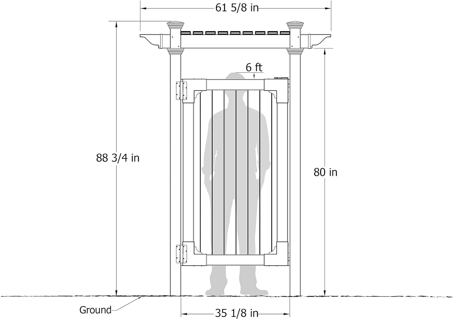 Outdoor Products ZP19009 Hampton Outdoor Shower Enclosure, White, 36" x 36"