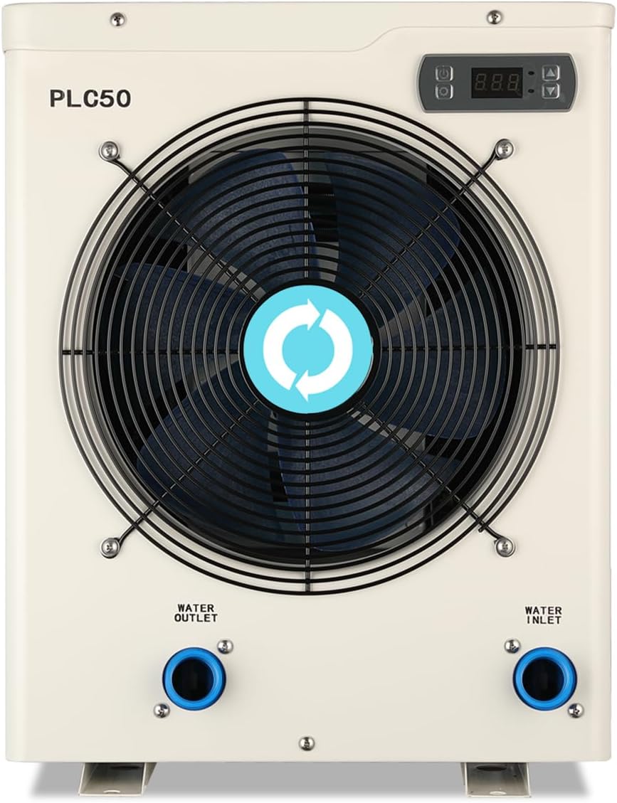 POOLCOMFT-Pool Heater for Above Ground Pools, Pool Heat Pump PLC50,Max Output 15826 BTU/hr, for Pools Up to 4000gallons,120V/60Hz