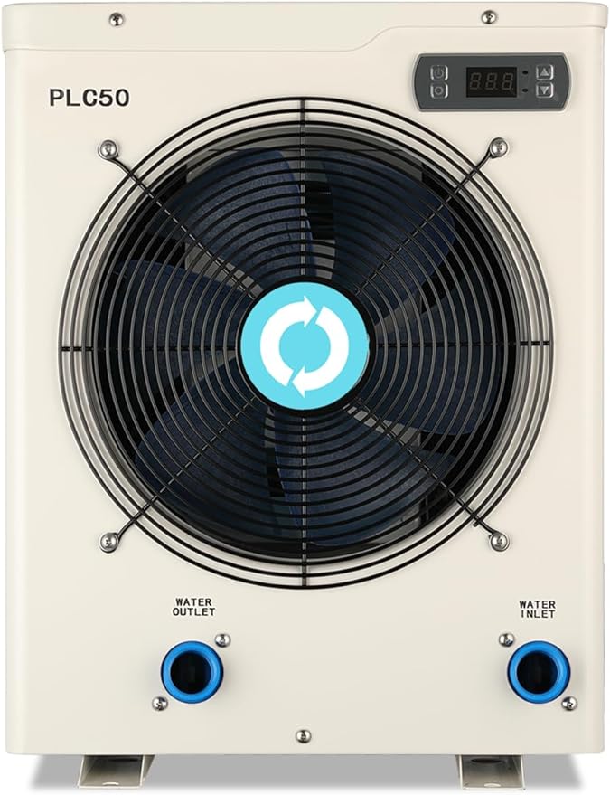 POOLCOMFT-Pool Heater for Above Ground Pools, Pool Heat Pump PLC50,Max Output 15826 BTU/hr, for Pools Up to 4000gallons,120V/60Hz
