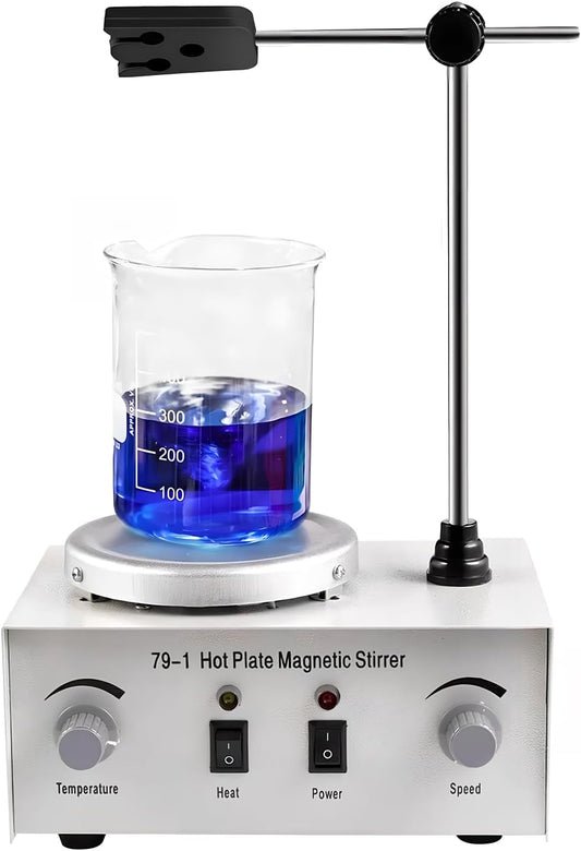Xoxomeg Magnetic Stirrer Hot Plate Mixer, 79-1 Lab Stirrers Hotplate Max 2400 RPM, Stable Stepless Stirring, for Scientific Research, Laboratory Study