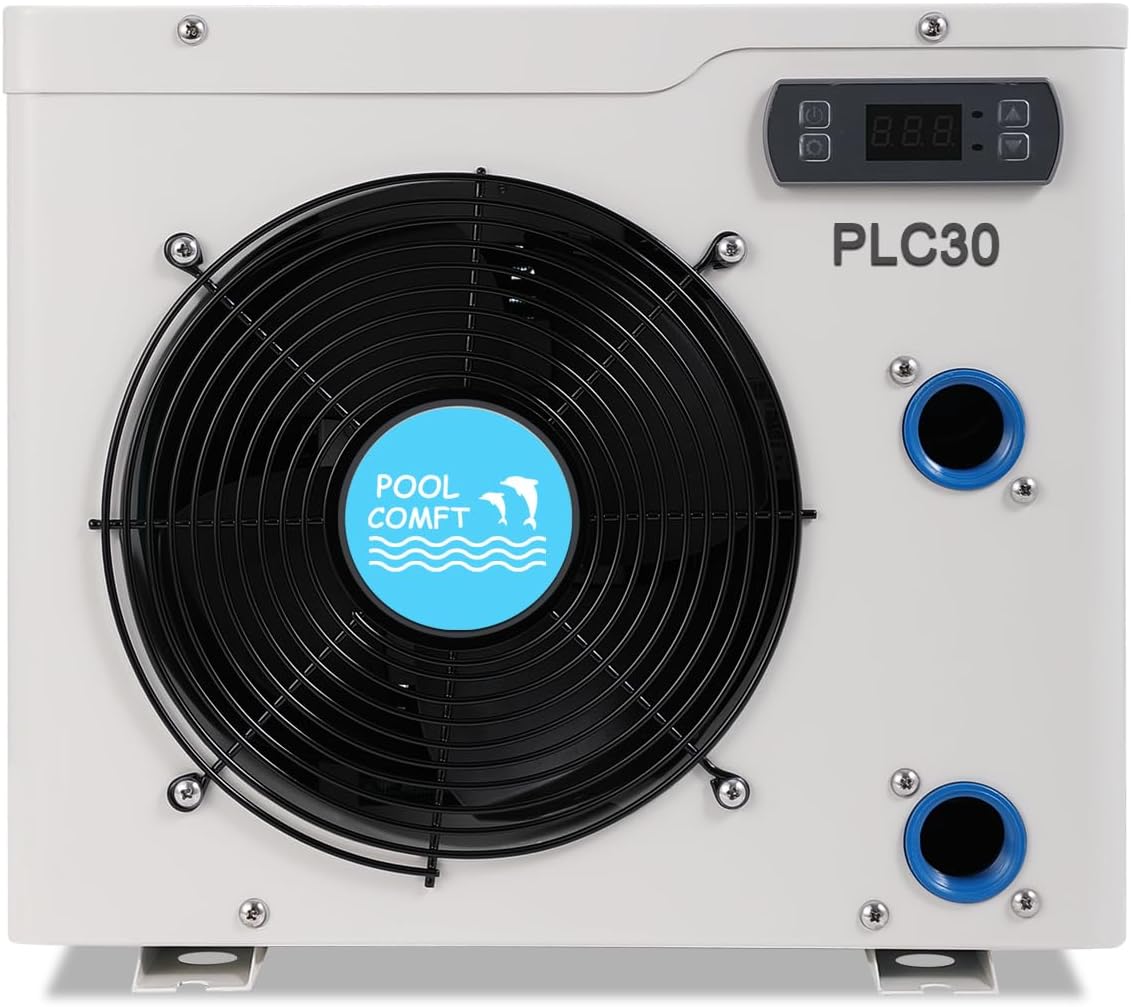 POOLCOMFT-Pool Heater for Above Ground Pools, Pool Heat Pump PLC50,Max Output 15826 BTU/hr, for Pools Up to 4000gallons,120V/60Hz