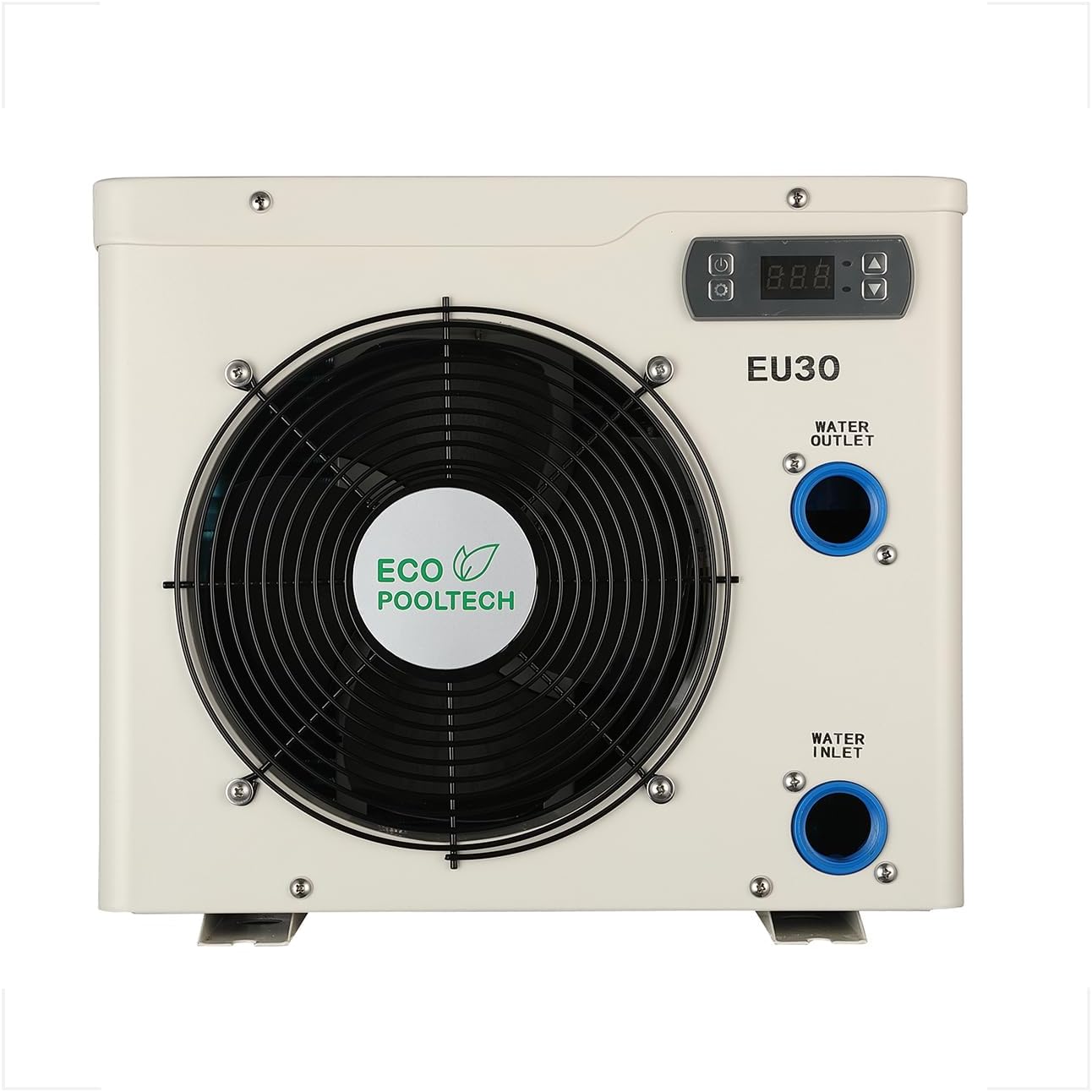 Portable Small Electric Heat Pump Pool Heater,Max 11568BTU Up to 2000 gallons Above Ground Pool Heaters, Fits 8"/11" Foot Swimming Pool Heat Pumps,110V~120V/60Hz