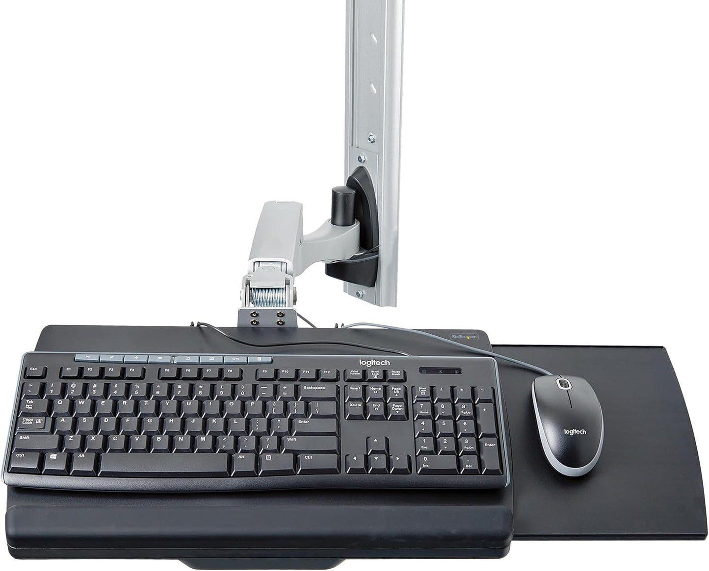 StarTech.com Wall Mount Workstation, VESA Mount for 32" Monitor (22lb/10kg), Fully Articulating Monitor Mount & Keyboard Tray