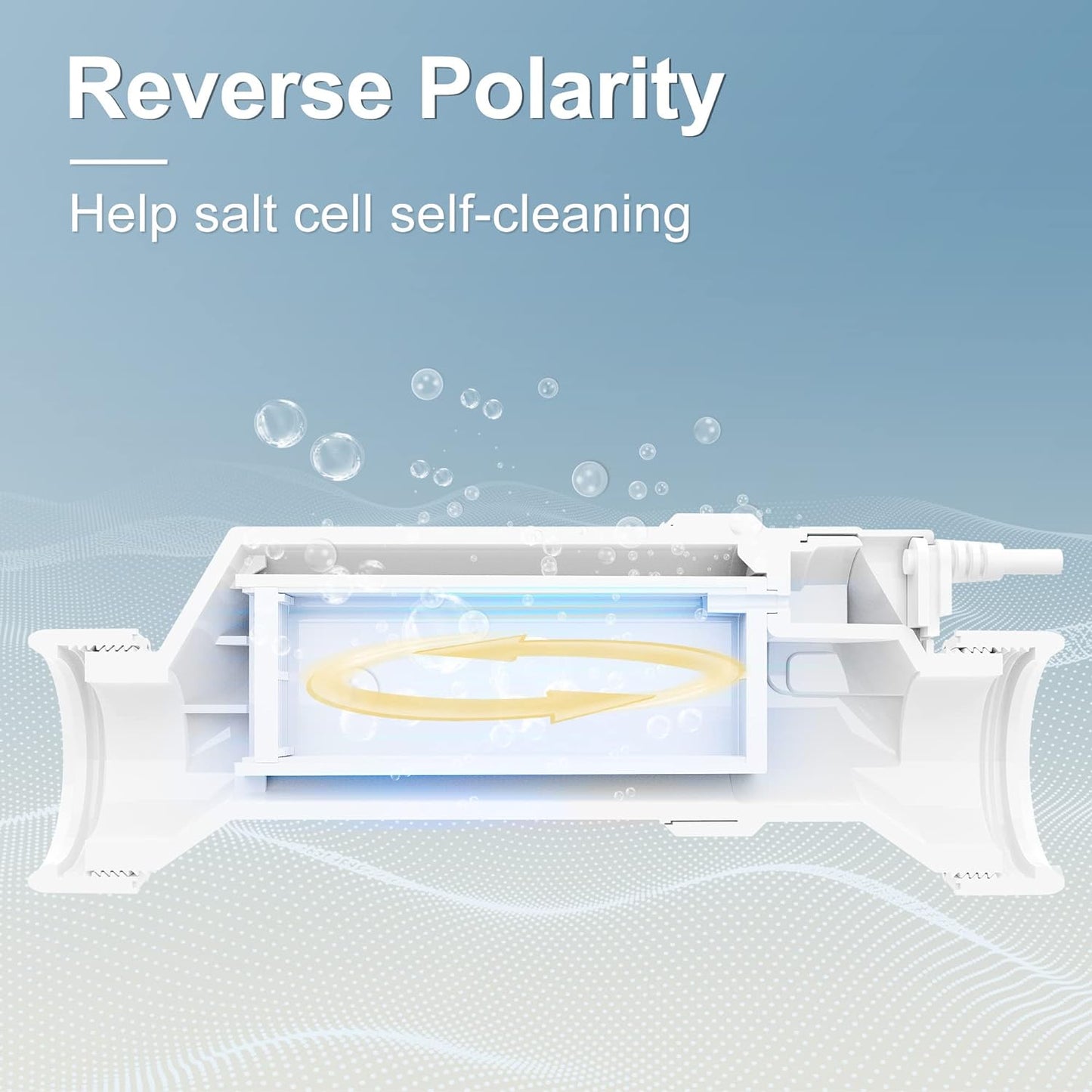 Salt Chlorine Generator - up to 40K gallons Inground Pool, Saltwater Pool System, 2 Years Limited USA Warranty, White