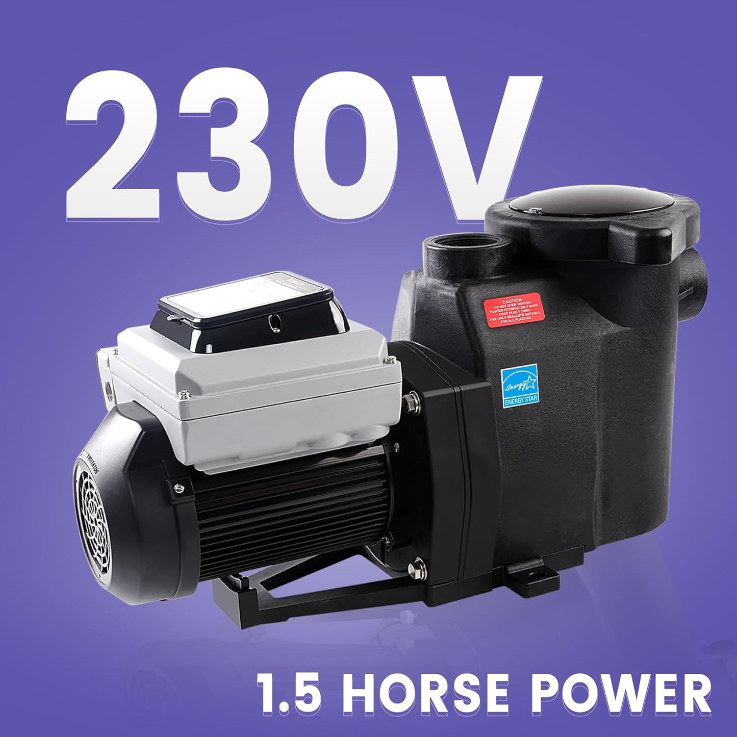 BLUE WORKS 1.5HP Variable Speed Pool Pump, Inground Swimming Pool Pump, 230V, 2 Years Warranty, BLPVS2015P