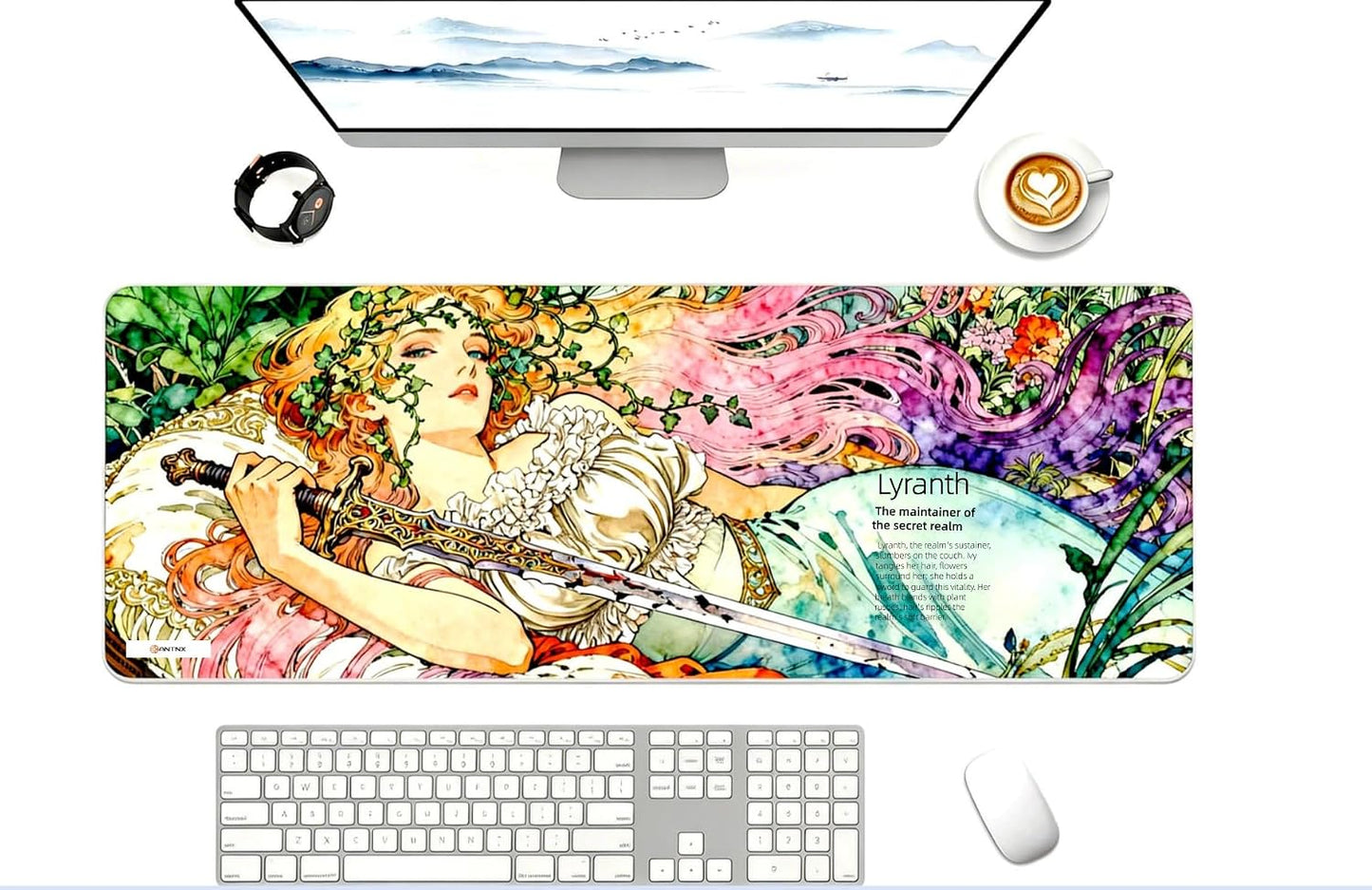 ANTNX Elthynne Secret Theme Gaming Mouse Pad XL, Expandable Large Mouse pad Desktop pad, Sewn Edge Mouse pad, Long Anti-Slip Rubber Mouse pad, 31.5 X 11.8 inches ANTNX.COM
