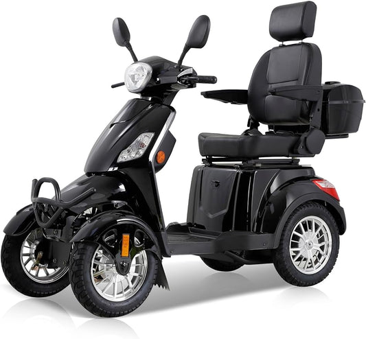 800W Heavy Duty Mobility Scooters for Seniors & Adults 500lbs Capacity - All Terrain Electric Powered Scooter - Fast Mobility Scooter for Travel, Elderly w/ 360 Swivel Seat