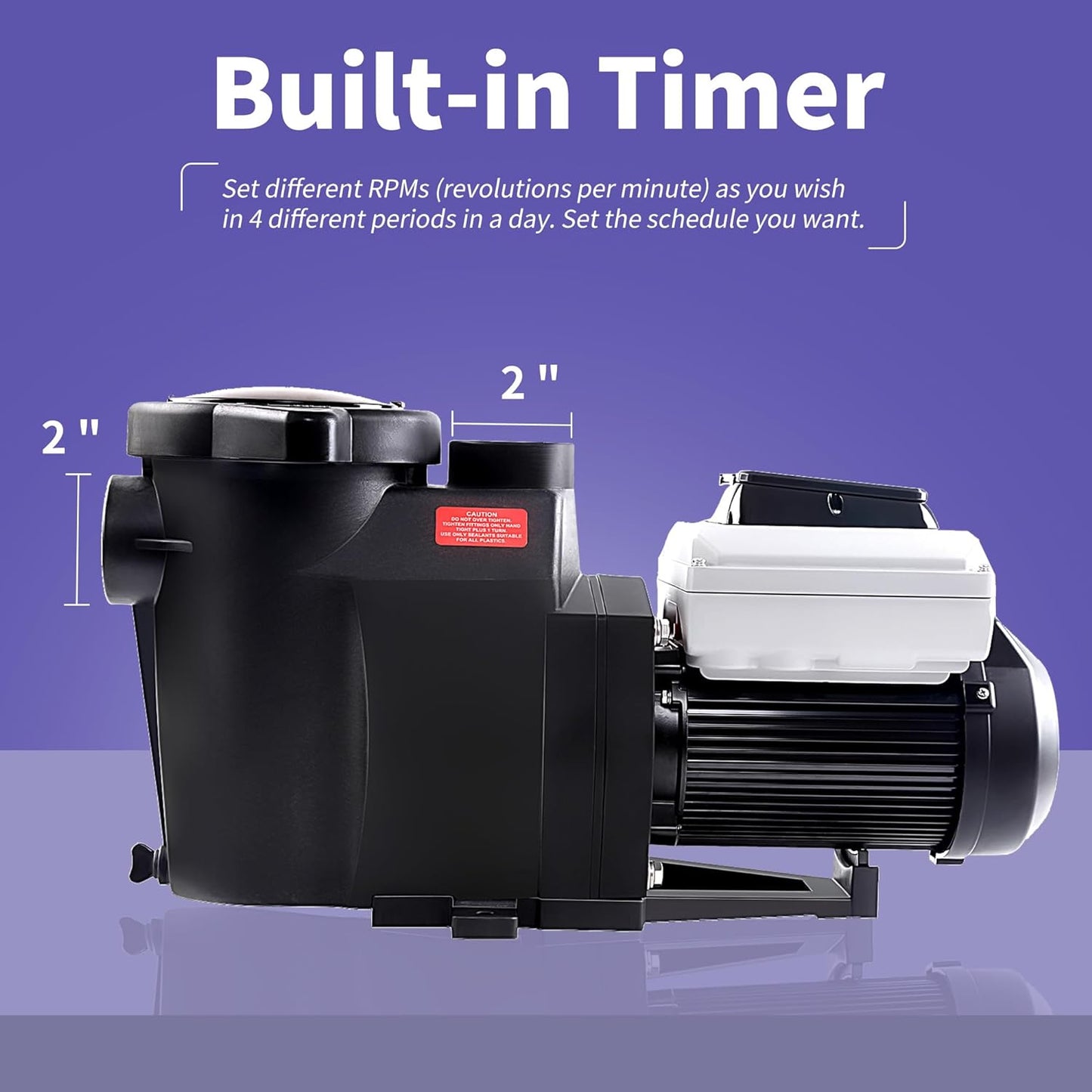 BLUE WORKS 1.5HP Variable Speed Pool Pump, Inground Swimming Pool Pump, 230V, 2 Years Warranty, BLPVS2015P