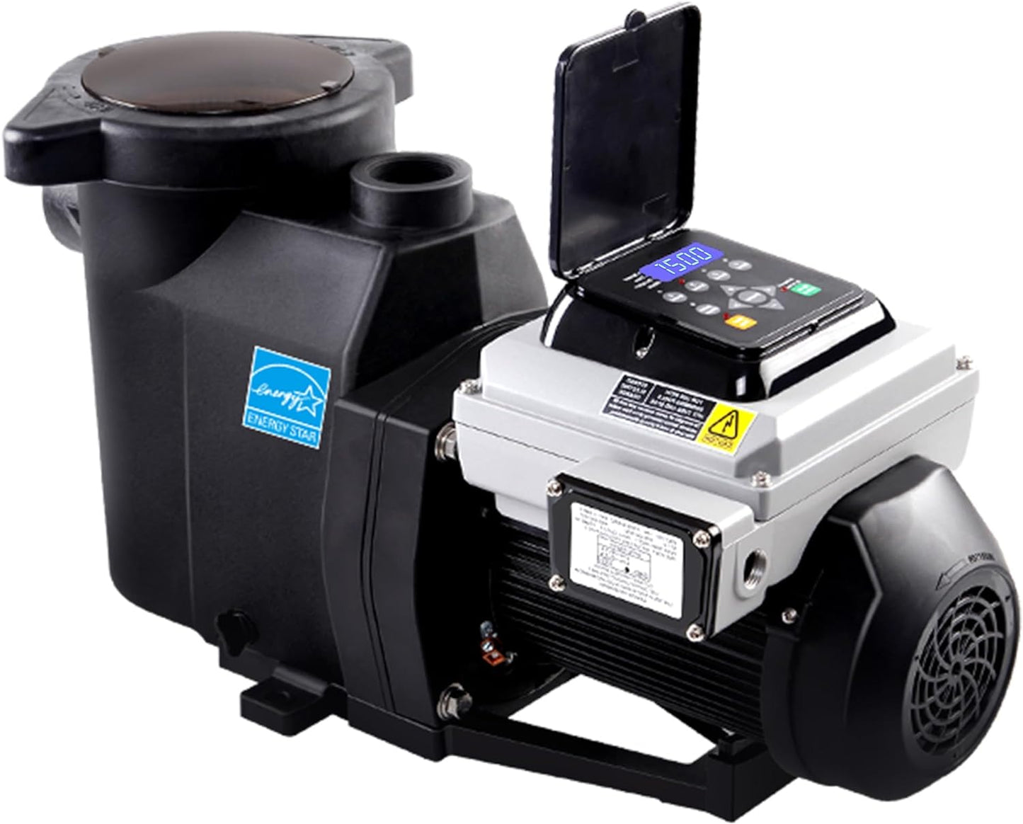 BLUE WORKS 1.5HP Variable Speed Pool Pump, Inground Swimming Pool Pump, 230V, 2 Years Warranty, BLPVS2015P