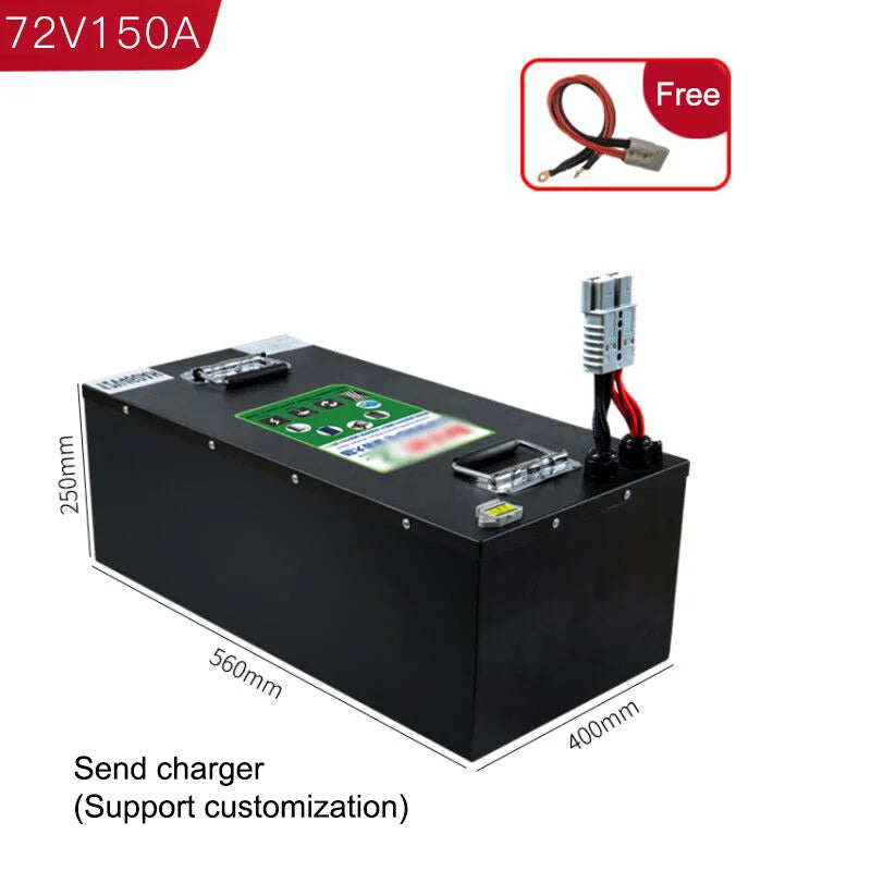 72V RV LiFePo4 Lithium Battery Large Capacity 100AH 150AH Solar Charging