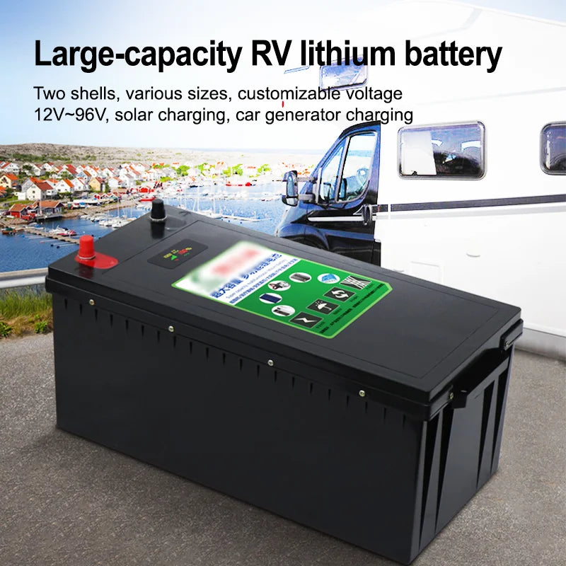 72V RV LiFePo4 Lithium Battery Large Capacity 100AH 150AH Solar Charging