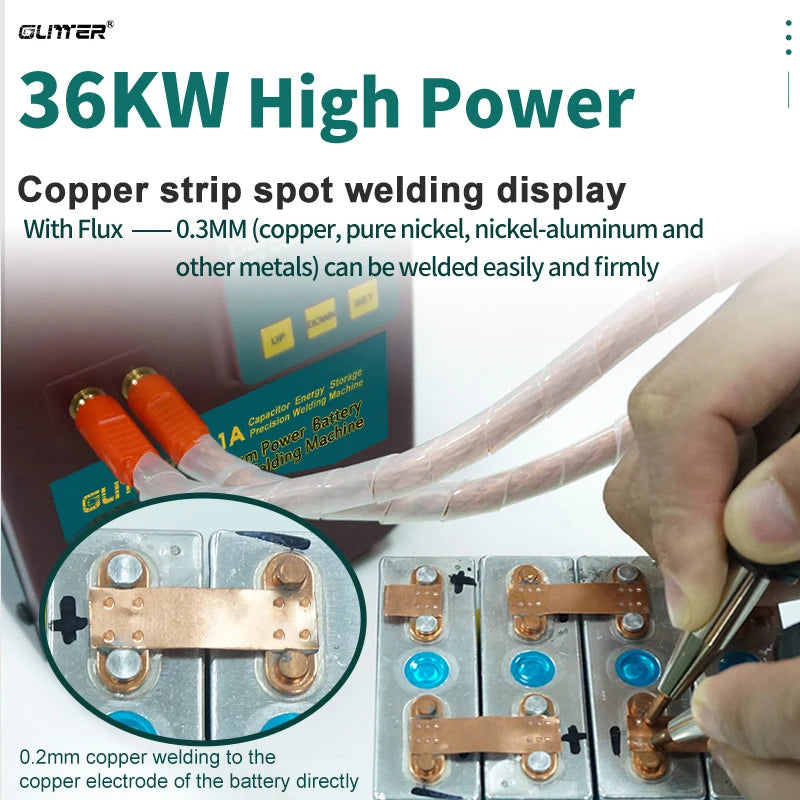 811A Lithium Battery Spot Welder 36KW 720J Capacitor Inverter Energy Storage Pulse Handheld Welding Machine Spot Weld Equipment