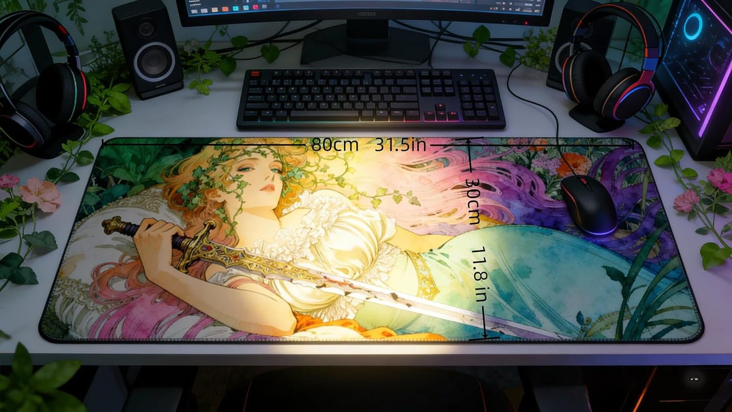 ANTNX Elthynne Secret Theme Gaming Mouse Pad XL, Expandable Large Mouse pad Desktop pad, Sewn Edge Mouse pad, Long Anti-Slip Rubber Mouse pad, 31.5 X 11.8 inches ANTNX.COM