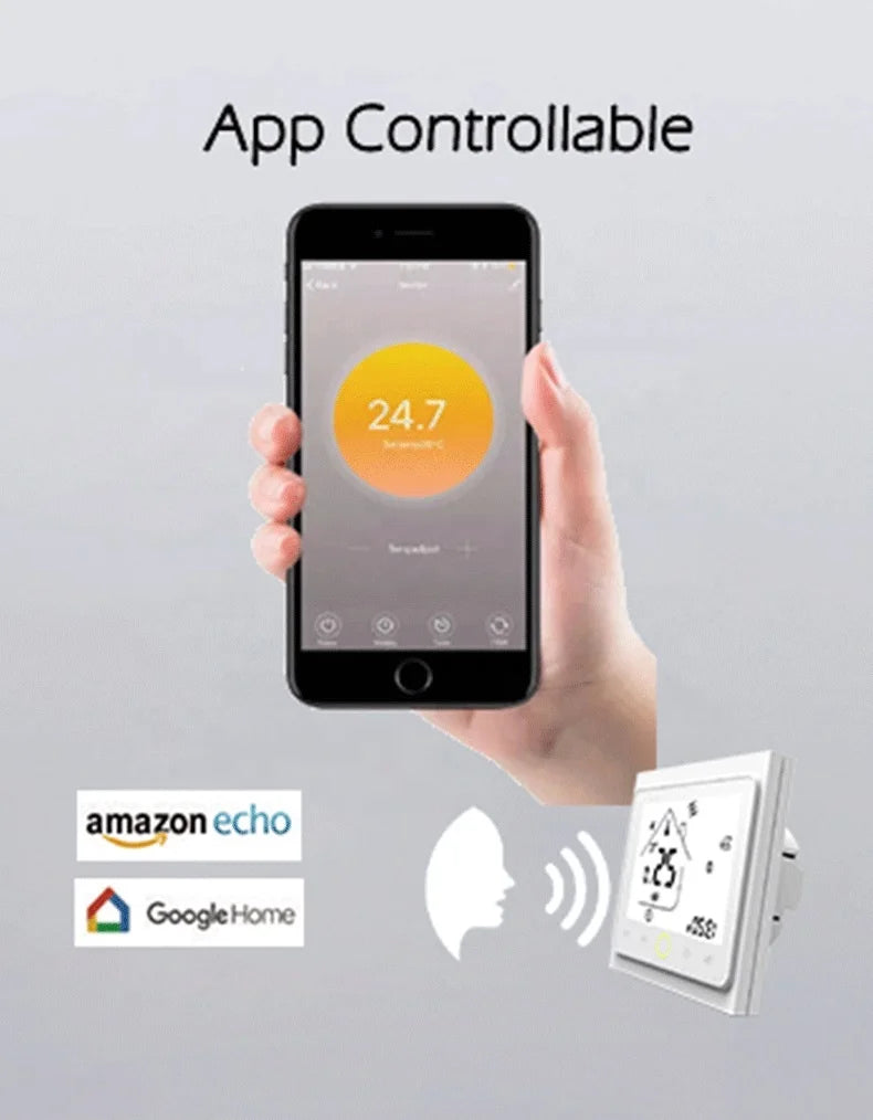 8kw 12kw CE Intelligent wall mounted LED display WiFi control underfloor home central heating system electric combi boiler