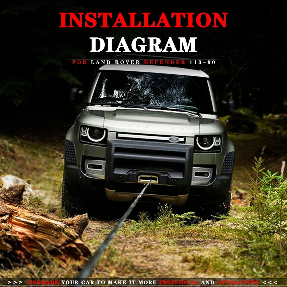 A design China Bumper Guard Defender Accessories Front Bumper with winch bracket for Land Rover Defender 2020