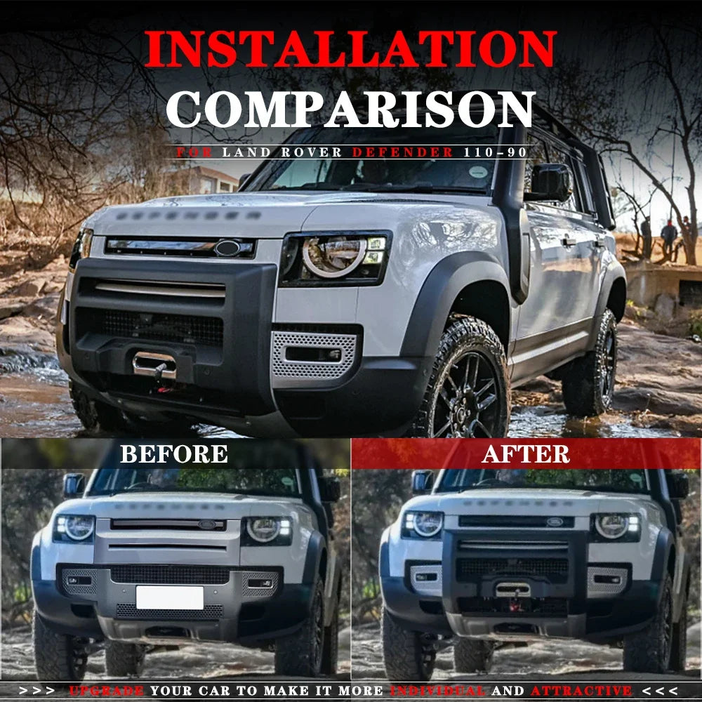 A design China Bumper Guard Defender Accessories Front Bumper with winch bracket for Land Rover Defender 2020