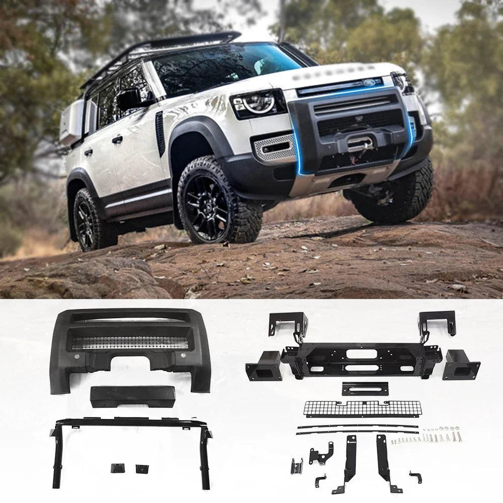 A design China Bumper Guard Defender Accessories Front Bumper with winch bracket for Land Rover Defender 2020