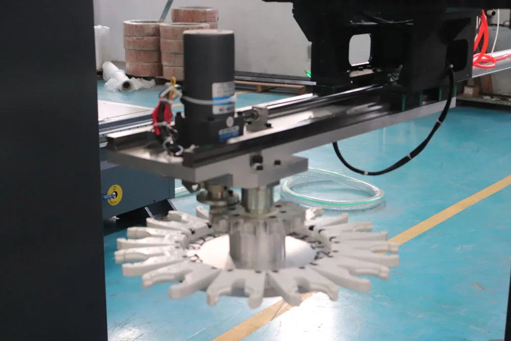 AccTek 4 Axis Cnc Router Machine Included Oscillation Knife Cutting Head Auto Tool Change with Rotary Device