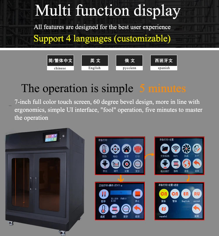 Accept OEM/ODM large size 3d printer 1000mm Architectural Model industrial grade 3d Printers