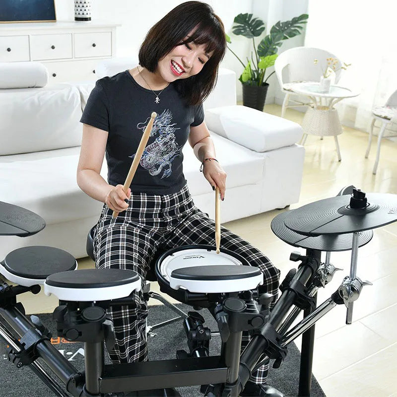 Electronic musical instruments Acoustic Double Electronic Drum Set Professional Practice Pad Drum Trigger Stand Parts Bateria Musical Percussion Instruments